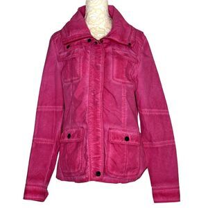 Noize Utility Nylon Jacket Coat Zip Front Pink S bv